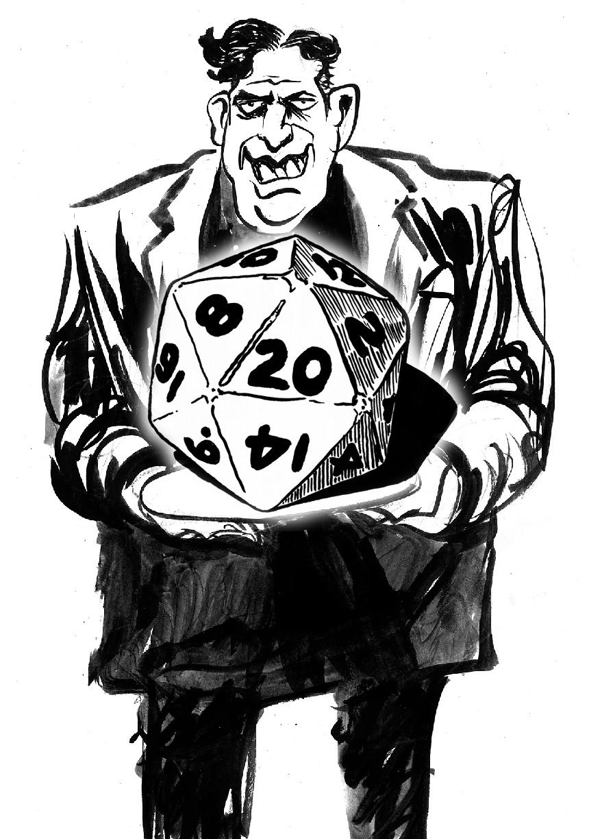 Oswald de Andrade eating a d20